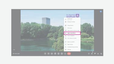 An image displaying the Google Meet settings menu