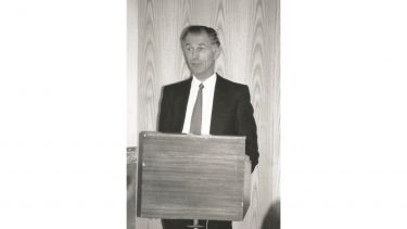 Peter during a lecture