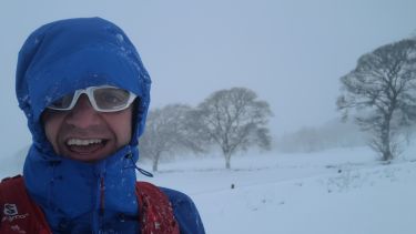 Richard Mead training in the snow