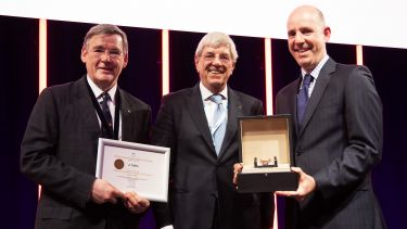 James Catto being presented with Lifetime Achievement Award