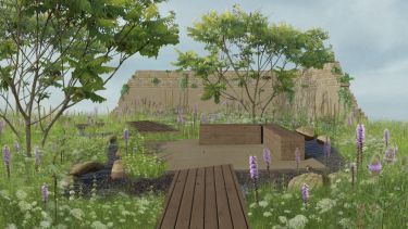 'Seeking Resilience' an artists representation of a garden designed by student Camellia Hayes. Credit: India Hobson.