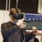 students testing out virtual reality in the lab