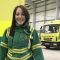 Journalism graduate Sarah Whittle in her job with the North West Ambulance Service