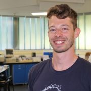 Dr Thomas Wilkes in a teaching laboratory