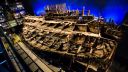 The Mary Rose on display in The Mary Rose Museum