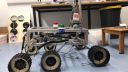 The mars rover on the floor of an engineering workshop in Sheffield