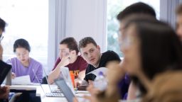 Politics undergraduate students in class