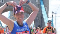 Kitty Hung running the London Marathon in aid of scholarships