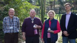 Master and Mistress Cutler with Neville Dearden and Prof. James Marshall