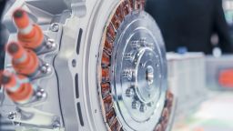 Close up of an electric engine