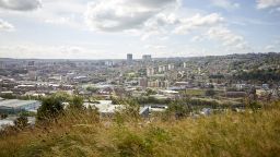 Photo of the landscape of Sheffield on a cloudy day