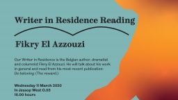 Writer in Residence Fikry El Azzouzi