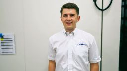 A profile photo of Matthew at work.
