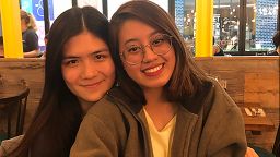 Sathita Kiangsri sat with her friend