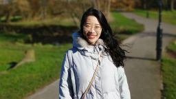 Photo of student Liz Qiao standing outside 