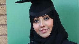 Kholood Alnefaie in her graduation cap
