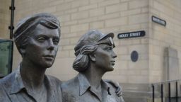 An image of the Women of Steel statue