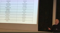 Dan Goodley presenting a slideshow