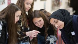 High school pupils taking part in a University of Sheffield outreach event