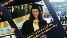 Diana Staicu at her undergraduate graduation