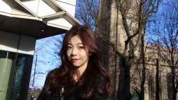 postgraduate masters student outdie the Diamond