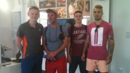 A group from Patchwork Youth Project at the exhibition