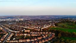 Aerial view of a UK estate