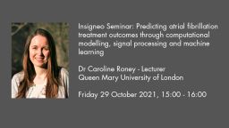 Insigneo Seminar graphic with details for Caroline Roney talk