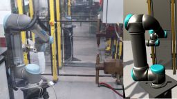 Robot arms in a lab