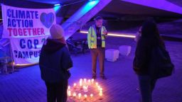 An image of a COP26 vigil