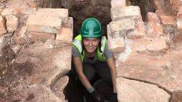 Archaeology student Amy Derrick