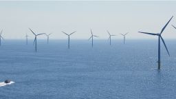 Walney offshore wind farm as seen from the air