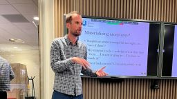 Dr David Hollis giving a presentation.