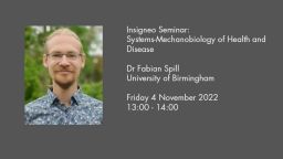 Insigneo Seminar graphic Fabian Spill talk details