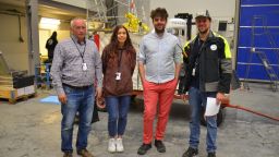 Photo of the SunbYte team at the balloon launch in Sweden
