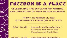 Friday itinerary for Freedom is a Place 