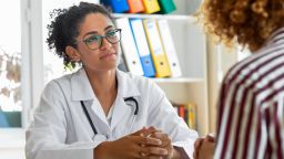 GP talking to patient