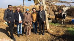 Researchers in a rural Egyptian village 
