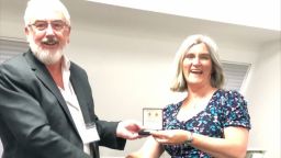 Receiving FERF medal