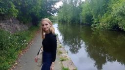 Postgraduate student Lourdes in park