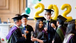 Photograph of students at graduation