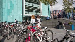 Bikes outside the Information Commons