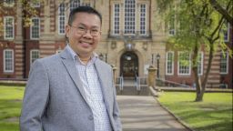 Tuck Seng Wong stood outside the Sir Frederick Mappin building
