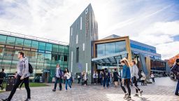 Students outside SU