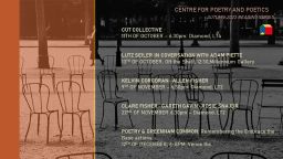 Centre for Poetry and Poetics Presents:Autumn 2023