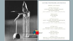 Centre for Poetry and Poetics Presents Spring 2022 Series 