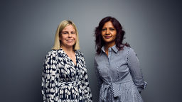 Katie Ellis and Meena Balasubramanian at the Sycpher launch