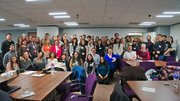 group photo of early career researchers and institute directors
