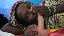 Meryem Mohammd 28 gives birth to her third child at Barbara May Maternity Hospital through surgery, she gave birth to her two older children at home,she mentions giving birth at hospital is much safer and healthier,