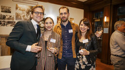Two male and two female Sheffield Alumni at an event in New York